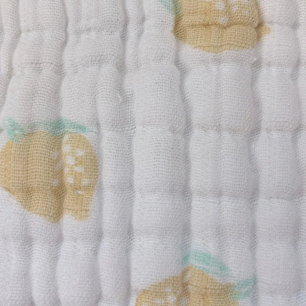 Monica + Andy Organic Cotton Muslin Burp Cloth in “Lovely Lemon”